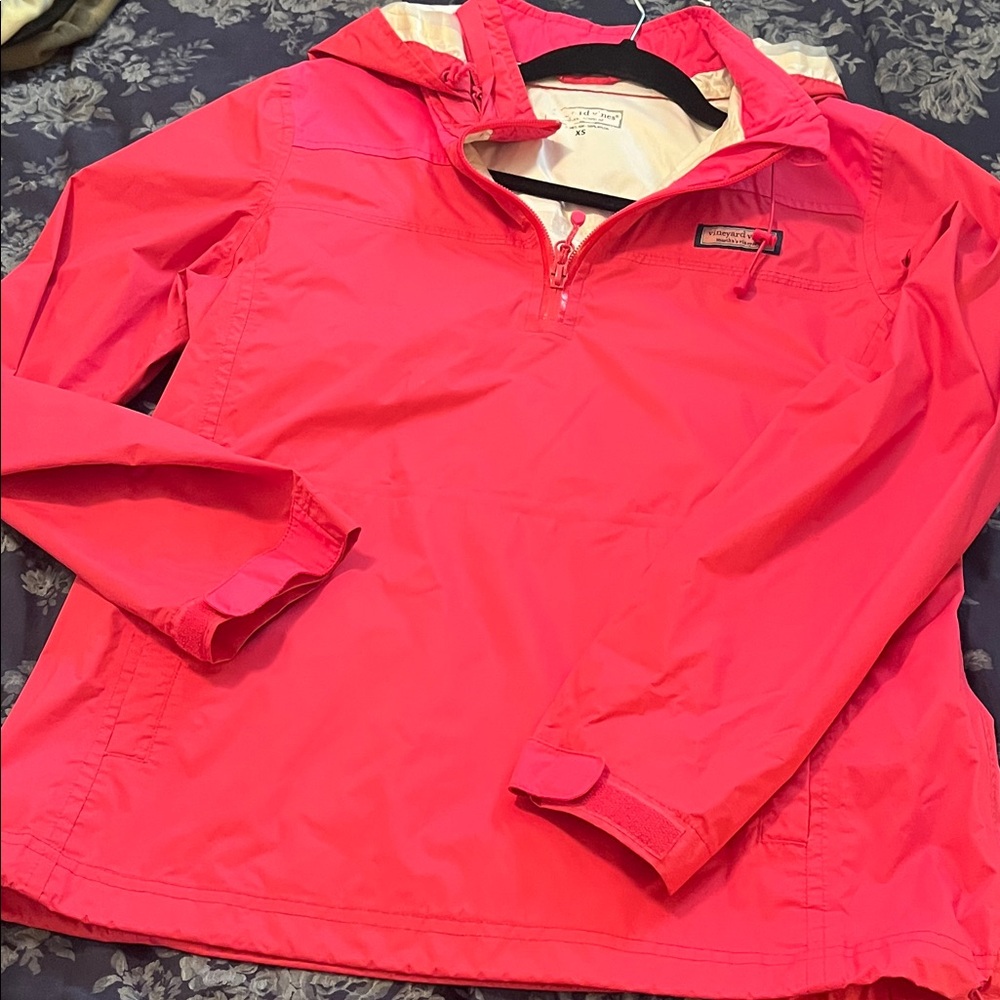 Vineyard Vines Women's Bright Pink Rain Jacket